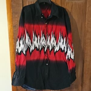 Vintage Flame Pattern Shirt